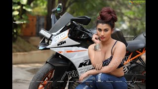 Gunjan Aras Posing on Motorcycle l Exclusive Studio Shoot Making Video  Ragalahari Photo Shoots [upl. by Antonia]