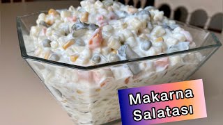 5 DAKİKADA HAZIR OLAN LEZZETLİ MAKARNA SALATASI🙌🏻Makarna Salatası Nasıl YapılırAmerikan Salatası [upl. by Galitea]