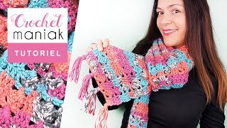 TUTO écharpe au crochet FACILE ET RAPIDE POUR DEBUTANT [upl. by Clothilde]