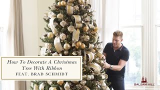 How to Decorate your Christmas Tree Professionally with Ribbons [upl. by Korey]