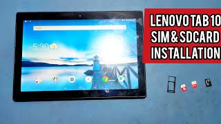 Lenovo Tab 10  how to install sim card and SD card in Lenovo tbx304 [upl. by Muslim]