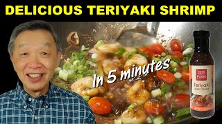 STIRFRY Teriyaki Shrimp in 5 MIN  Simple Fast and Delicious with Fusia Teriyaki Sauce [upl. by Sibby]