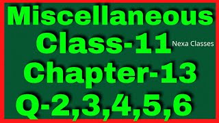 Q 23456 Miscellaneous Chapter13 Limits and Derivatives Class 11 Math [upl. by Arza292]