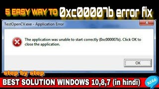 How To Fix 0xc00007b Error In Windows 10  The Application Was Unable To Start 0x00007b  FIX This [upl. by Nauquf]