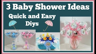 3 Quick and Easy Baby Shower Diy Ideas For Boys or Girls [upl. by Nimzay]