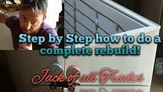 Refrigeration step by step complete rebuild of deep freezer DIY [upl. by Sanfourd46]