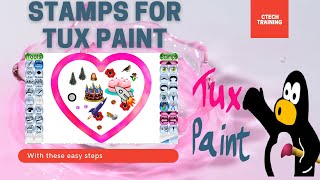 Tux Paint Tutorial How to Download Stamps Tux Paint on windows10 [upl. by Nahij606]