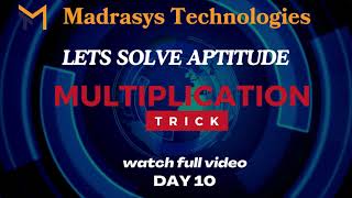 MULTIPLICATION  TRICKS  QUANTITATIVE APTITUDE  PROBLEM SOLVING [upl. by Coats]