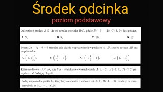 Środek odcinka  geometria analityczna [upl. by Samella844]