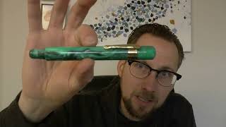 Taccia Covenant Green Malachite Fountain Pen Review [upl. by Sivrahc]