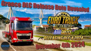 EURO TRUCK SIMULATOR 2  Greece DLC Release Date with Trailer  ETS2 OFFICIAL FOOTAGE [upl. by Fred]