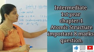 Intermediate 1st year Atomic structure important questions [upl. by Wilmott]