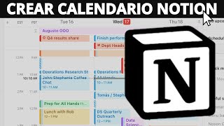 Como CREAR CALENDARIOAGENDA en NOTION 2025 [upl. by Dlonyar]