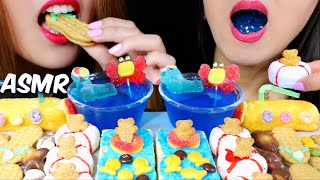 ASMR EDIBLE SUMMER BEACH FOOD SEASHELL CHOCOLATES Jelly Flip Flops 리얼사운드 먹방  KimampLiz ASMR [upl. by Tibbitts374]