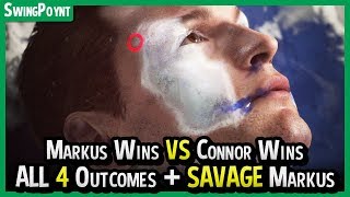 Detroit Become Human  HIDDEN SAVAGE MARKUS OUTCOME  Markus VS Connor  Markus Revolution [upl. by Aisha]