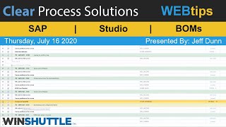 WINSHUTTLE Tutorial and WEBTips Winshuttle Studio Bills of MaterialSingle Transaction Script [upl. by Nellek202]