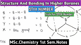 Structure and Bonding in higher Boranes  STYX concept  example  inorganic chemistry [upl. by Idaf]