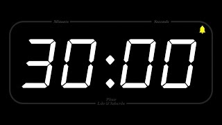 30 MINUTE  TIMER amp ALARM  Full HD  COUNTDOWN [upl. by Mordy]