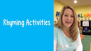 Preschool Rhyming Activities [upl. by Esserac]