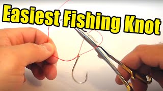 Clinch Knot Hemostat Trick Shortcut  Easiest Way To Tie A Fishing Knot Fast [upl. by Aicitel719]