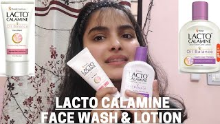 Lacto Calamine Face Wash amp Lotion Review  Skin Care for Oil Control  The Saundarya Villa [upl. by Ardnuasac878]