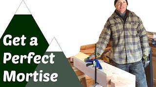 Timber Frame Joinery Part1 Making a Mortise Fast amp Easy using a Router amp Jigs [upl. by Coniah]