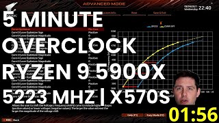 5 Minute Overclock Ryzen 9 5900X to 5223 MHz [upl. by Nylrehc]