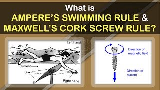 What is Amperes Swimming Rule and Maxwells Cork Screw Rule  Electromagnetism Fundamentals [upl. by Ayanahs]