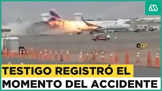 Avión de Latam impactó con carro de bomberos en la pista del aeropuerto de Lima [upl. by Lennie]