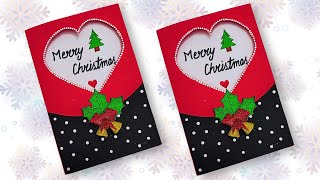 STUNNING Handmade Christmas Card in Minutes Easy amp Beautiful Card  Merry Christmas 🎅🏻 [upl. by Ressan356]