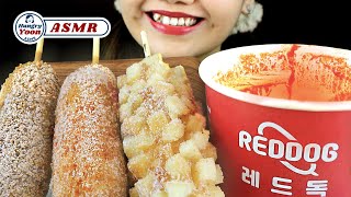 ASMR SPICY TTEOKBOKKI amp MOZZARELLA CHEESY CORN DOGS MUKBANG  CRUNCHY EATING SOUND  REDDOG MUKBANG [upl. by Faina]