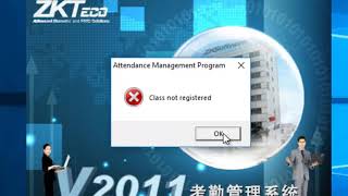 Fix quotClass not registered errorquot in ZKteco software [upl. by Edouard]
