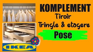 Installer TIROIR Komplément  étagère et tringle IKEA Pareil pour la série Hemnes [upl. by Gregory]