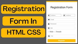 Responsive Registration Form in HTML and CSS [upl. by Airamasor]