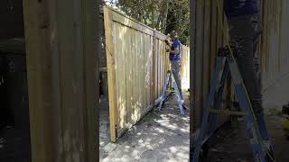 How To Apply SemiTransparent Stain amp Sealer To A Cedar Wood Fence [upl. by Ocinemod795]