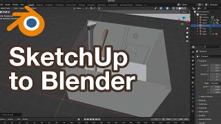 Blender import SketchUp Collada File [upl. by Iney]