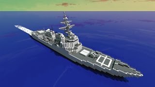 Minecraft Arleigh Burke FlightIIA Destroyer [upl. by Surazal922]