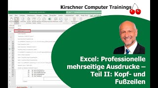 Excel  Mehrseitiger Ausdruck  Teil II Kopf und Fußzeilen [upl. by Adaliah]