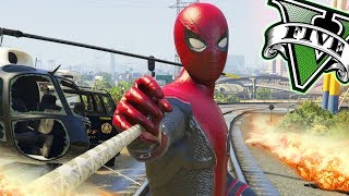 GTA V  MODS  Spider Man LONGE DE CASA Ajudando LOS SANTOS [upl. by Enileoj]