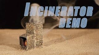 Incinerator with Real Smoke  DEMO  HO Scale [upl. by Obmar244]