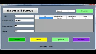 Visual Basicnet search from datagridview in vbnet [upl. by Nilrak493]