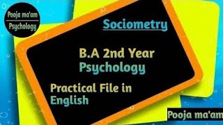 Sociometry  BA 2nd year Psychology  Practical file [upl. by Zulema741]