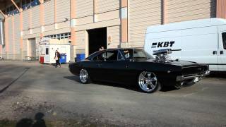 Victory burnout Supercharged Dodge Charger 68 [upl. by Garald]