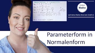 Parameterform einer Ebene in Normalenform  Analytische Geometrie by einfach mathe [upl. by Roybn]