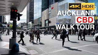 Auckland CBD Afternoon Walk Tour New Zealand 4K HDR [upl. by Pilloff]