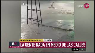 Tucumán Tremendo temporal e inundaciones [upl. by Burdelle599]