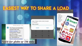 Easiest Way to Share A Load Pasaload to Globe amp TM  Maricks Corner [upl. by Asiar267]