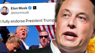 Elon Musk Officially ENDORSES Trump For President  Hollywood LOSES IT [upl. by Ahseinek316]