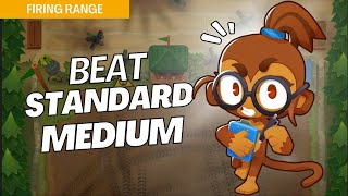 How to Beat Standard Mode Medium on Firing Range  BTD6 Strategy [upl. by Nereus]