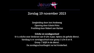 Jozua Alblasserdam  Dienst 19 november Livestream [upl. by Alba]